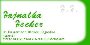 hajnalka hecker business card